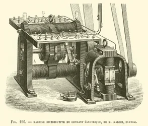 Verteilungsmaschine für elektrischen Strom von M. Marcel Deprez